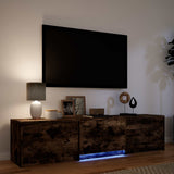 Mobile TV con LED 165 x 34 x 40 cm Quercia Affumicata