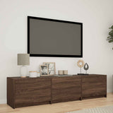 Mobile TV con LED con LED Quercia marrone 165 x 34 x 40 cm