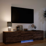 Mobile TV con LED con LED Quercia marrone 165 x 34 x 40 cm