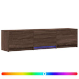 Mobile TV con LED con LED Quercia marrone 165 x 34 x 40 cm