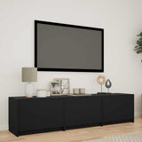 Mobile TV con LED 165 x 34 x 40 cm Nero Legno ingegnerizzato