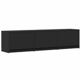 Mobile TV con LED 165 x 34 x 40 cm Nero Legno ingegnerizzato