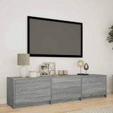 Mobile TV con LED 165x34x40 cm Sonoma grigia