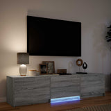 Mobile TV con LED 165x34x40 cm Sonoma grigia