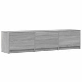 Mobile TV con LED 165x34x40 cm Sonoma grigia