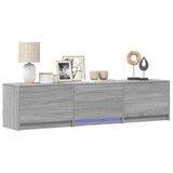 Mobile TV con LED 165x34x40 cm Sonoma grigia