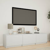 Mobile TV con LED 165 x 34 x 40 cm Bianco Legno ingegnerizzato