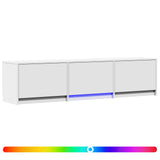 Mobile TV con LED 165 x 34 x 40 cm Bianco Legno ingegnerizzato