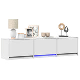 Mobile TV con LED 165 x 34 x 40 cm Bianco Legno ingegnerizzato