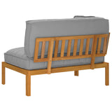 Set di divani Grigio 133 x 92 x 69 cm Legno di Acacia Massello