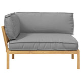 Set di divani Grigio 133 x 92 x 69 cm Legno di Acacia Massello