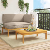 Set di divani con cuscino 2 pcs Talpa Legno di Acacia Massello