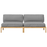 Set di divani con cuscino 2 pcs Grigio Legno di Acacia Massello