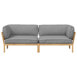 Set di divani con cuscino 2 pcs Grigio Legno di Acacia Massello