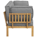 Set di divani con cuscino 2 pcs Grigio Legno di Acacia Massello