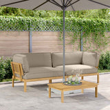 Set di divani con cuscino 2 pcs Talpa Legno di Acacia Massello