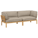 Set di divani con cuscino 2 pcs Talpa Legno di Acacia Massello