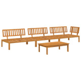 Set di divani con cuscino 4 pcs Grigio Legno di Acacia Massello