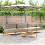 Set di divani con cuscino 4 pcs Talpa Legno di Acacia Massello