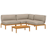 Set di divani 4 pcs Talpa Legno di Acacia Massello