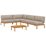 Set di divani con cuscino 5 pcs Talpa Legno di Acacia Massello