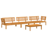 Set di divani con cuscino 4 pcs Talpa Legno di Acacia Massello