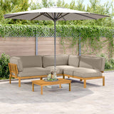 Set di divani con cuscino 4 pcs Talpa Legno di Acacia Massello