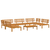 Set di divani con cuscino 6 pcs Talpa Legno di Acacia Massello