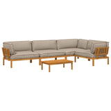 Set di divani con cuscino 5 pcs Talpa Legno di Acacia Massello