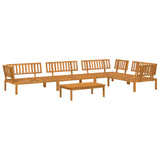 Set di divani con cuscino 5 pcs Talpa Legno di Acacia Massello