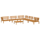 Set di divani con cuscino 6 pcs Talpa Legno di Acacia Massello