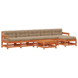 Set Lounge da Giardino 7 pcs Marrone Cerato