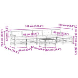 Set Lounge da Giardino 7 pcs Marrone Cerato