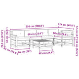 Set Lounge da Giardino 6 pcs Marrone Cerato