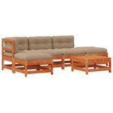 Set Lounge da Giardino 5 pcs Pino Marrone Cerato