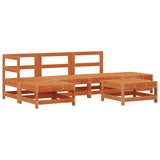 Set Lounge da Giardino 5 pcs Pino Marrone Cerato