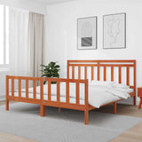 Struttura del letto 2 pcs Marrone cerato 205,5 x 185,5 x 100 cm