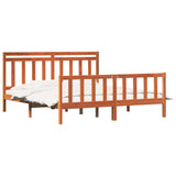 Struttura del letto 2 pcs Marrone cerato 205,5 x 185,5 x 100 cm