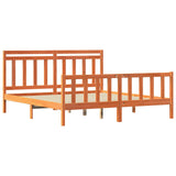 Struttura del letto 2 pcs Marrone cerato 205,5 x 185,5 x 100 cm
