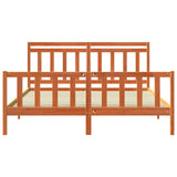 Struttura del letto 2 pcs Marrone cerato 205,5 x 185,5 x 100 cm