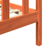 Struttura del letto 2 pcs Marrone cerato 205,5 x 145,5 x 100 cm