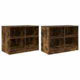 Armadietto per letto 2 pcs Rovere Fumo 66 x 33 x 48 cm