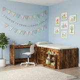 Scrivania Letto Rovere Fumo Legno ingegnerizzato