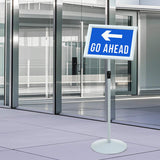 Supporto Poster a Piedistallo Argento 33 x 33 x 126 cm