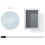 Supporto Poster a Piedistallo Argento 33 x 33 x 123 cm