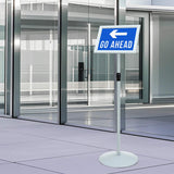 Supporto Poster a Piedistallo Argento 33 x 33 x 123 cm