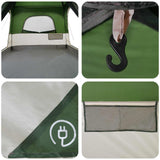Tenda Familiare con tetto Verde 320 x 210 x 180 cm Poliestere