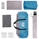 Tenda Familiare con tetto Blu 320 x 210 x 180 cm Poliestere