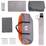 Tenda Familiare con tetto Grigio e arancione 320 x 210 x 180 cm