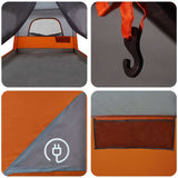 Tenda Familiare con tetto Grigio e arancione 320 x 210 x 180 cm